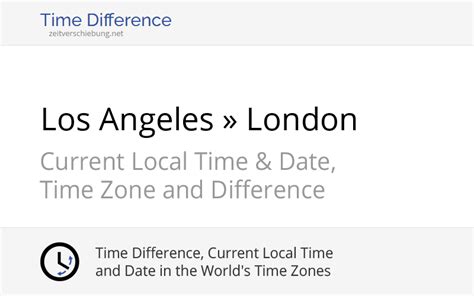 time difference los angeles london.